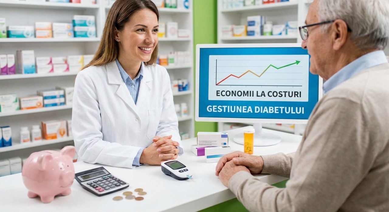 Farmacist ajutând la gestionarea diabetului de tip 2.
