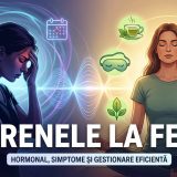 Femeie cu durere de cap, simptome de migrenă, legătura hormonală.