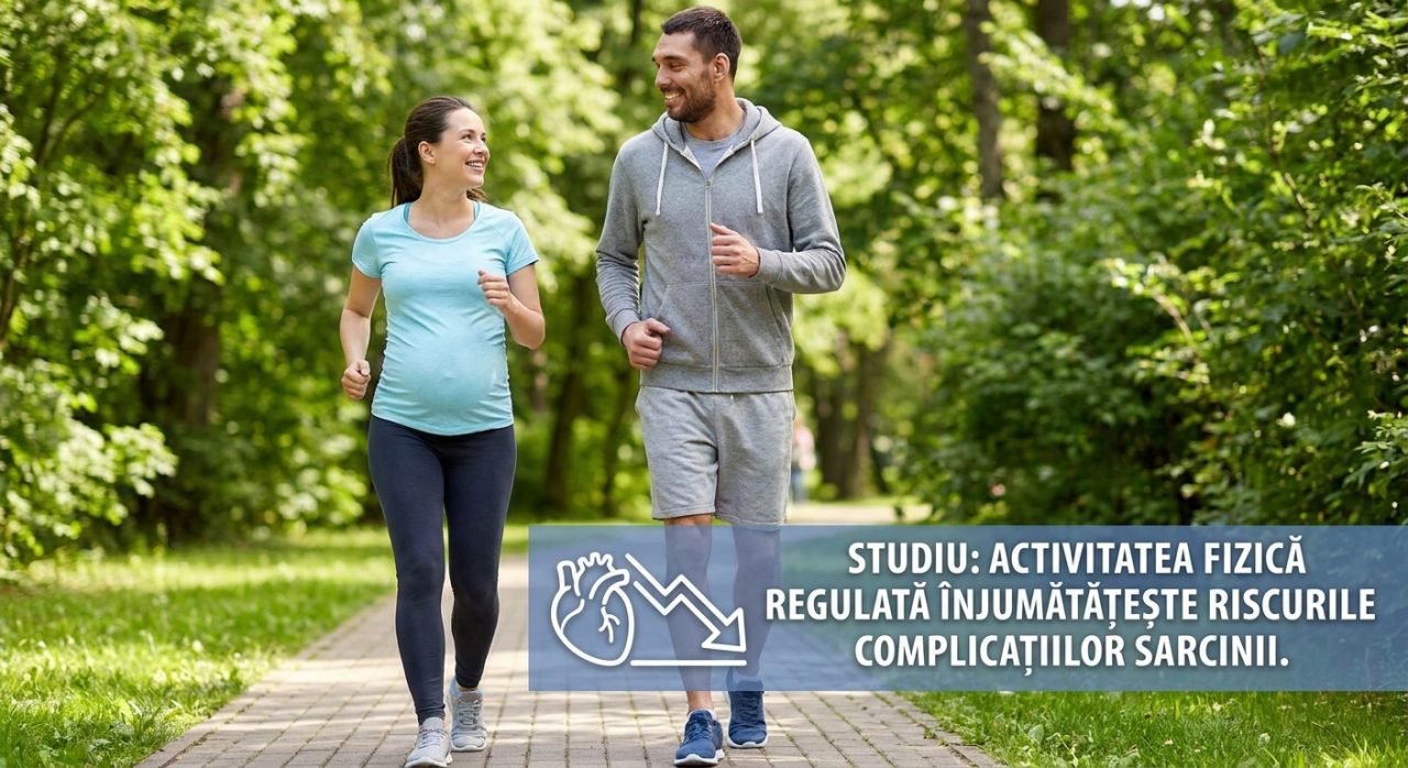 Pregnant woman exercising to reduce pregnancy complication risks.