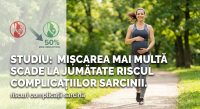 Femeie însărcinată făcând mișcare, reducând riscurile complicațiilor sarcinii.