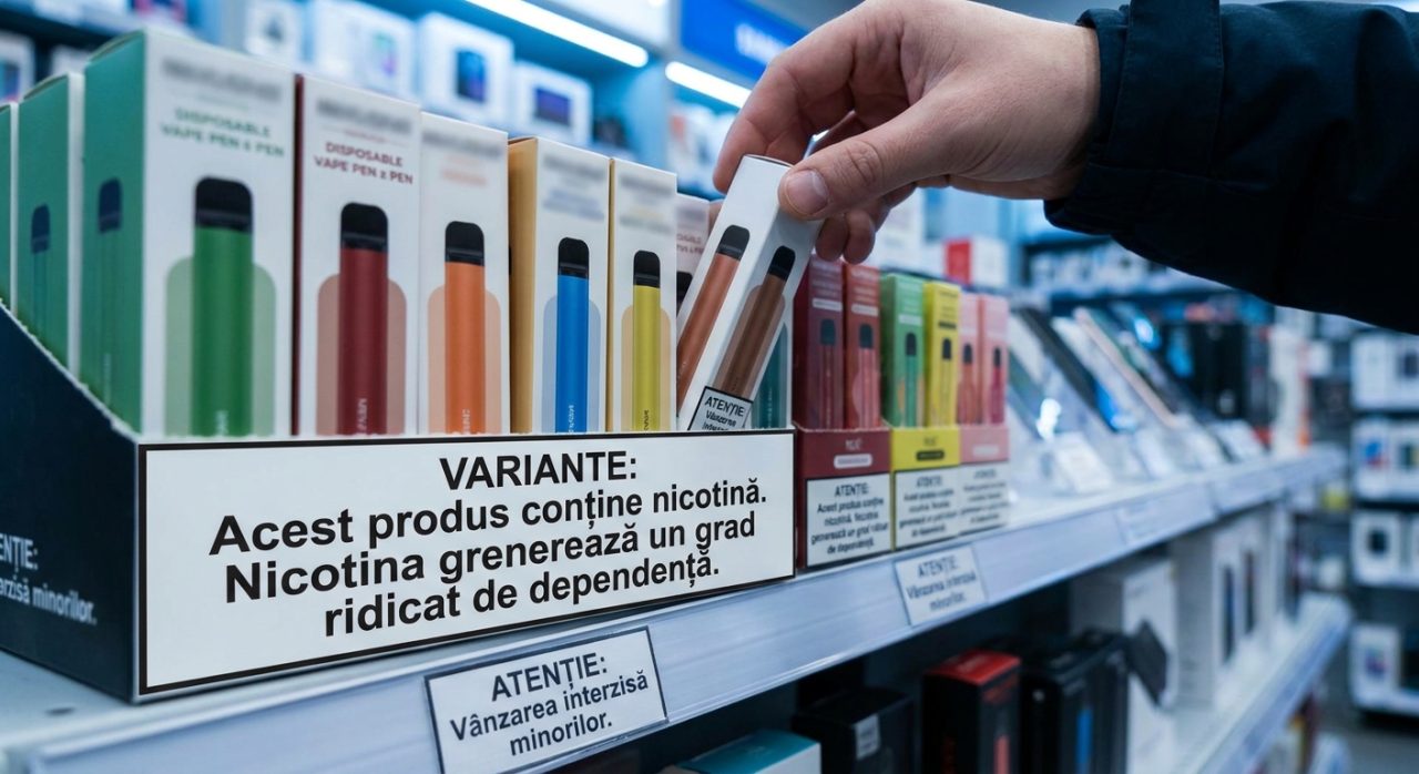 avertismente țigări electronice illustration for Avertismentele de pe vape descurajează consumul, însă regulile actuale sunt