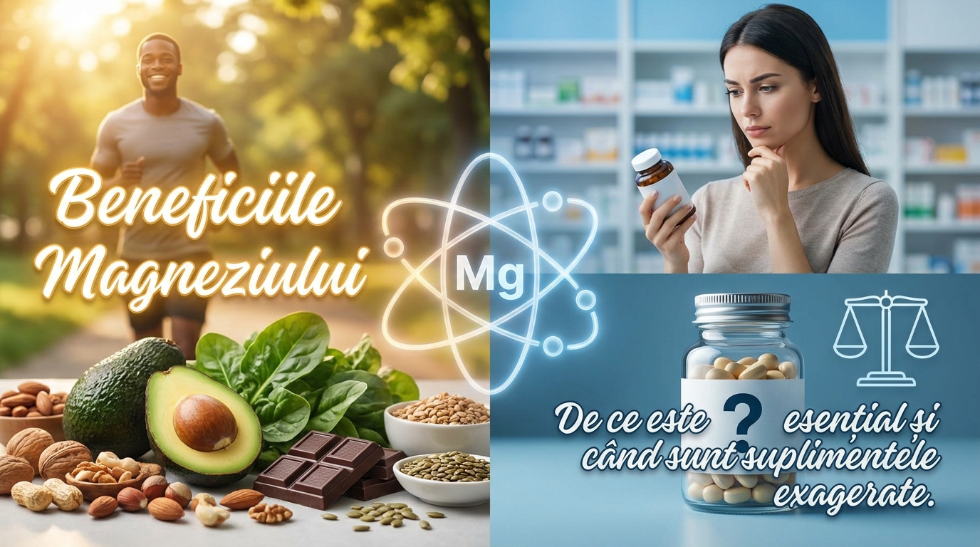 beneficii magneziu illustration for Beneficiile magneziului: De ce este esențial și când sunt suplimentele exagerate.