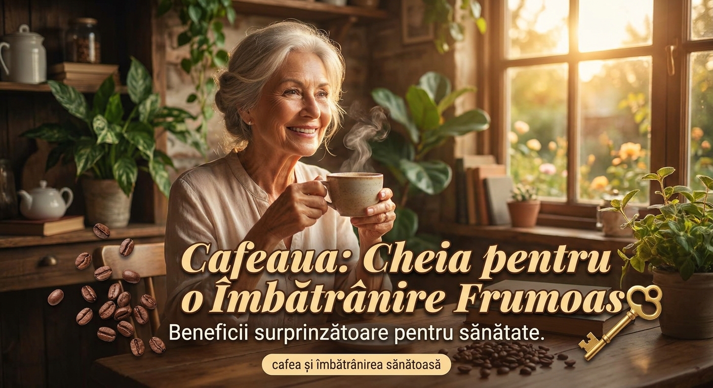 cafea și îmbătrânirea sănătoasă illustration for Cafeaua, cheia pentru o îmbătrânire frumoasă: beneficii surprinzătoare pentr