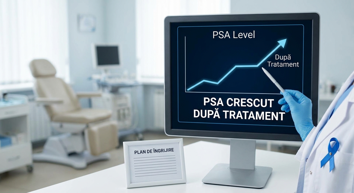 PSA crescut după tratament illustration for Cancer de prostată: Ce înseamnă creșterea PSA după tratament?