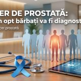 Diagram showing prostate cancer statistics and prevention tips.