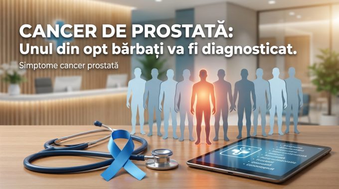 Diagram showing prostate cancer statistics and prevention tips.
