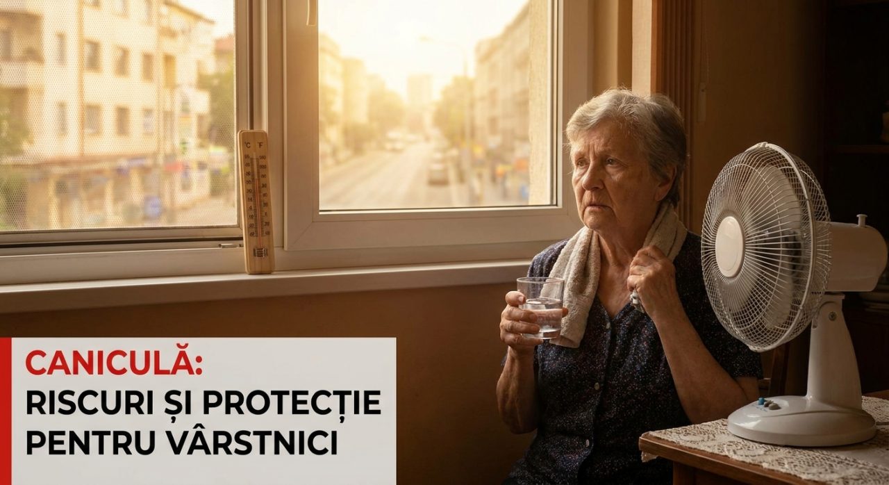 canicula și vârstnicii illustration for Canicula și căldura extremă: Riscuri pentru vârstnici și cum să te protejezi.