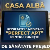 Președintele SUA declarat "perfect apt" pentru funcție conform rezultatelor medicale.
