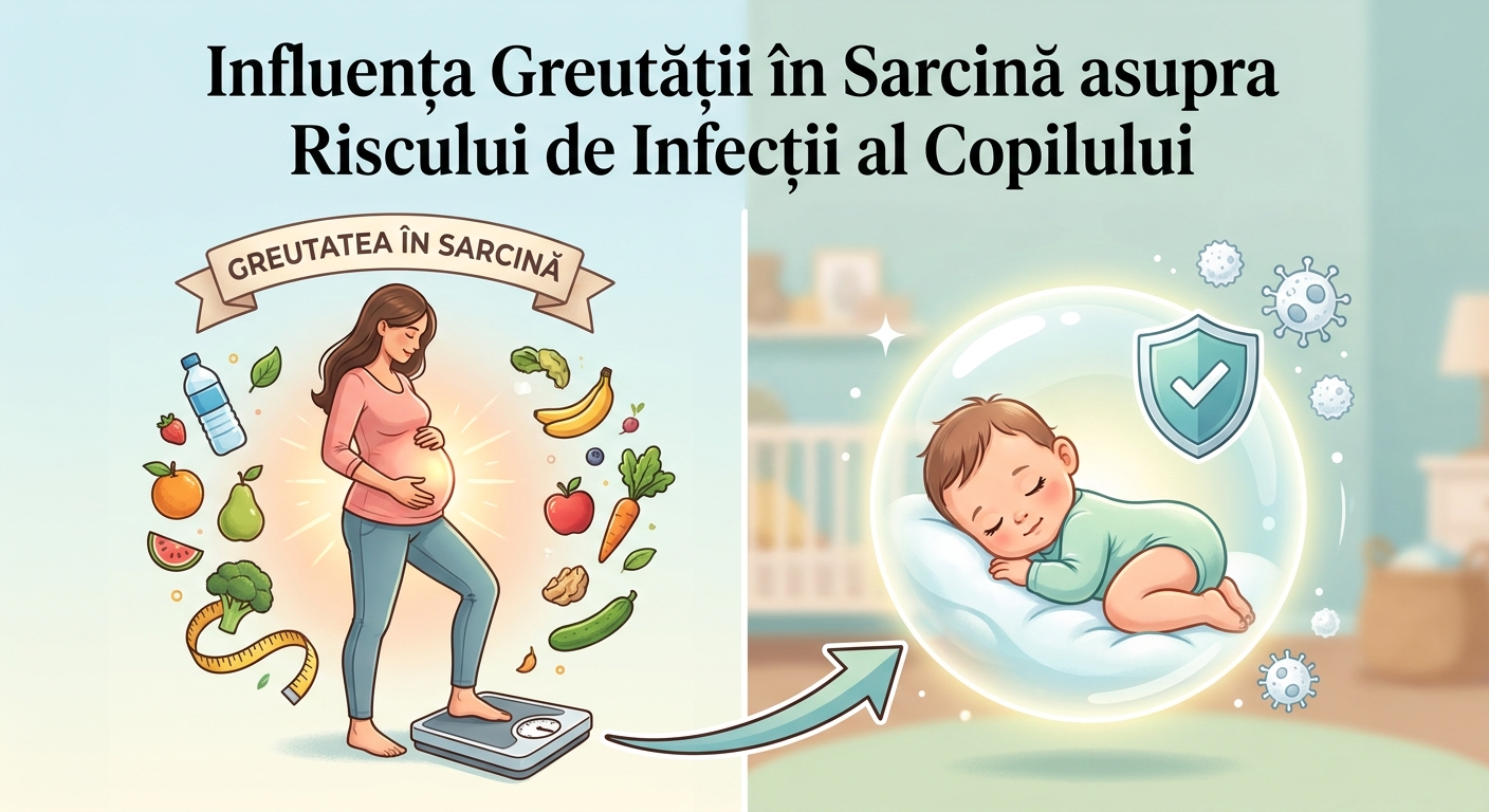 Illustration of Cum influențează greutatea în sarcină riscul de infecții al copilului?