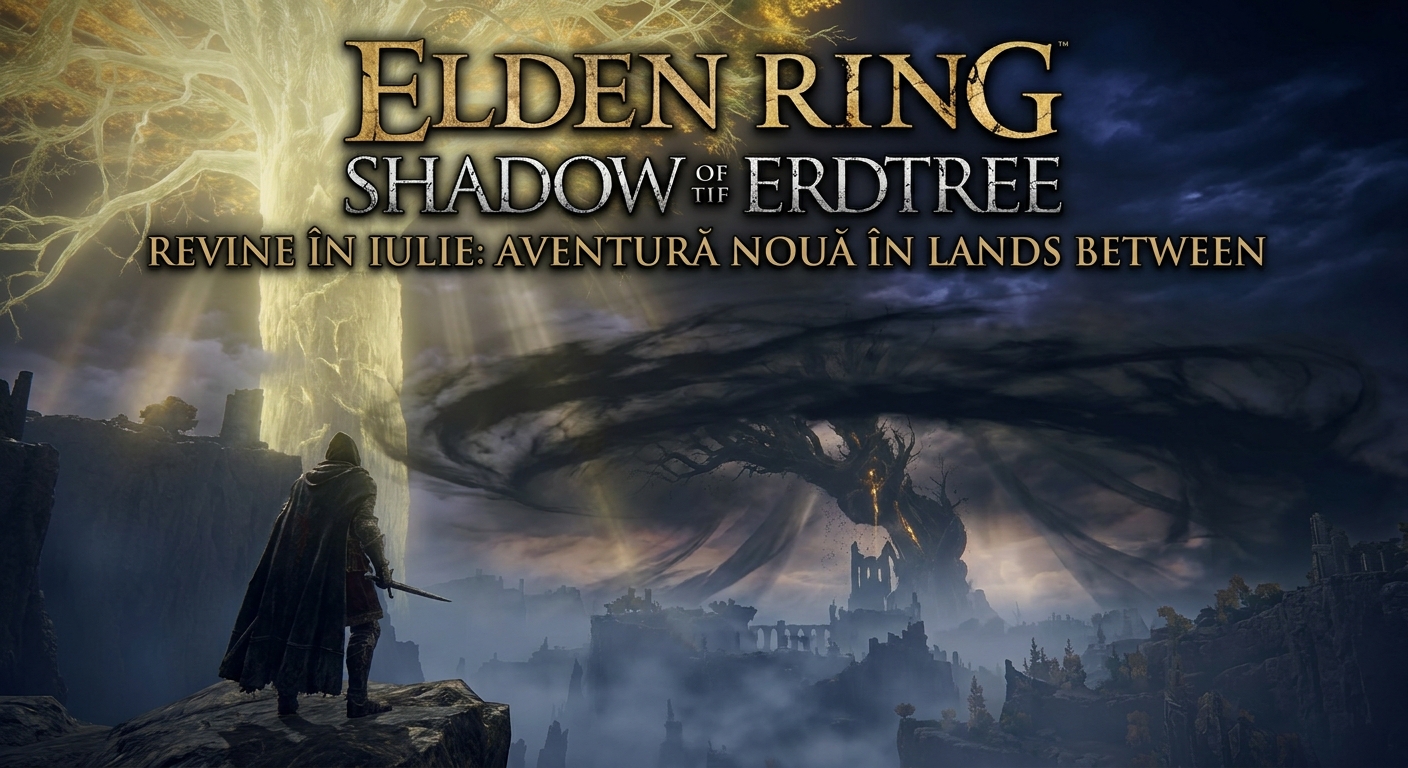 Elden Ring: Shadow of the Erdtree art, with a knight and a spectral figure.