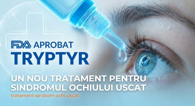 tratament sindrom ochi uscat illustration for FDA Aprobă Picăturile Tryptyr: Un Nou Tratament pentru Sindromul Ochiului Uscat