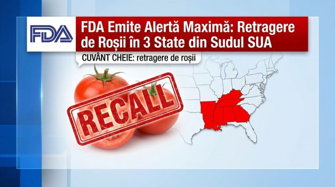 Illustration of FDA Emite Alertă Maximă: Retragere de Roșii în 3 State din Sudul SUA.