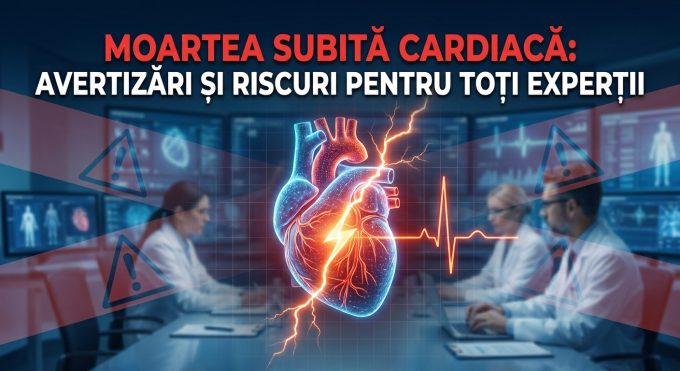 Simbol stilizat inimă cu semnal de alarmă, reprezentând pericolul morții subite cardiace.