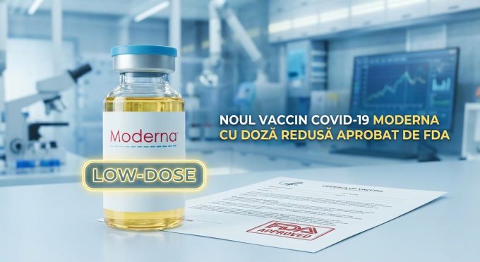 Illustration of Noul vaccin COVID-19 Moderna cu doză redusă a fost aprobat de FDA.