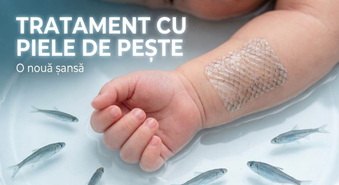tratament cu piele de pește illustration for Rană mortală a unui bebeluș, vindecată cu un tratament inovator: pielea de pește