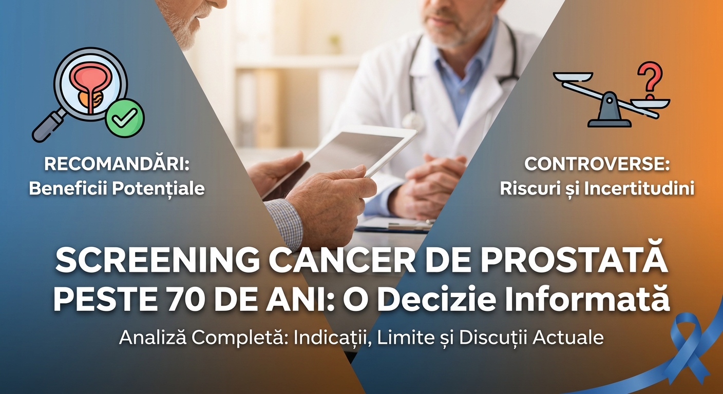 screening cancer de prostată illustration for Screeningul pentru Cancer de Prostată Peste 70 de Ani: Recomandări și Controver