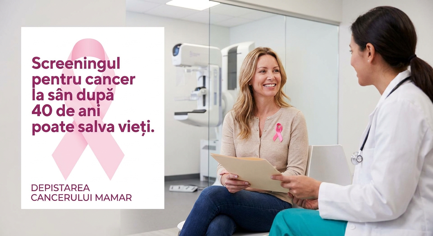 depistarea cancerului mamar illustration for Screeningul pentru cancer la sân după 40 de ani poate salva vieți.