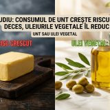 unt sau ulei vegetal illustration for Studiu: Consumul de unt crește riscul de deces, uleiurile vegetale îl reduc.