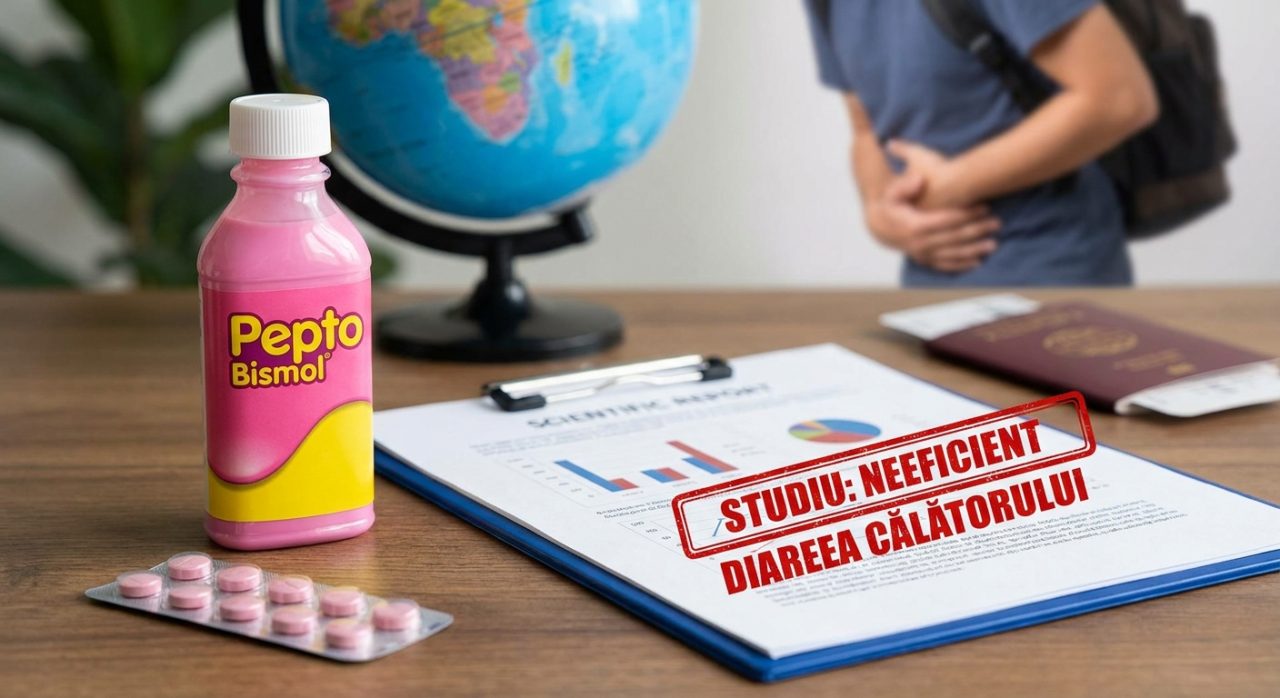 Pepto Bismol diareea călătorului illustration for Studiu nou: Pepto Bismol nu previne diareea călătorului în mod eficien