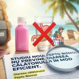 Pepto Bismol diareea călătorului illustration for Studiu nou: Pepto Bismol nu previne diareea călătorului în mod eficien
