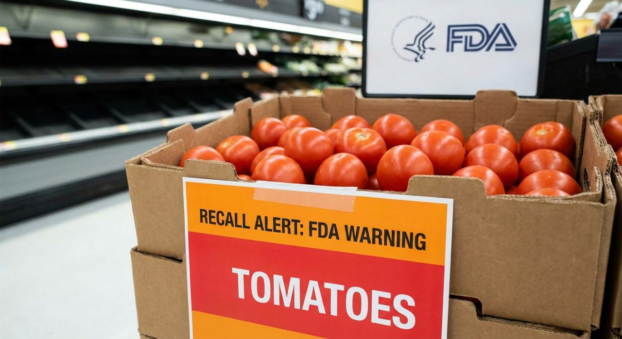 rechemare roșii illustration for Alertă Maximă FDA: Roșii Retrase de la Vânzare în 3 State.