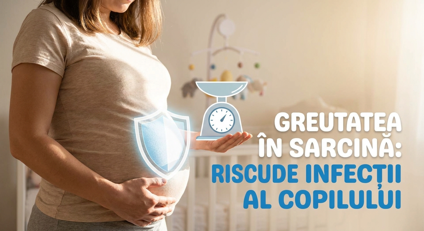 Illustration of Cum influențează greutatea în sarcină riscul de infecții al copilului.