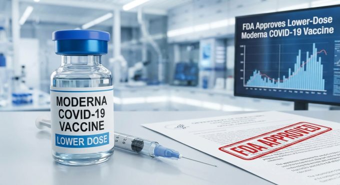 lower-dose COVID-19 vaccine illustration for Noul vaccin anti-COVID-19 Moderna cu doză redusă a fost aprobat de FDA.
