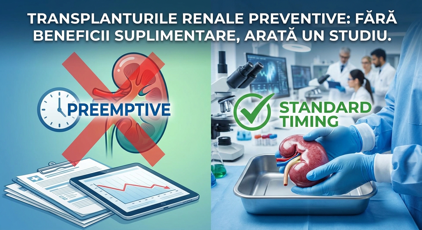 transplant renal preemptiv illustration for Transplanturile renale preventive nu aduc beneficii suplimentare, arată un studiu