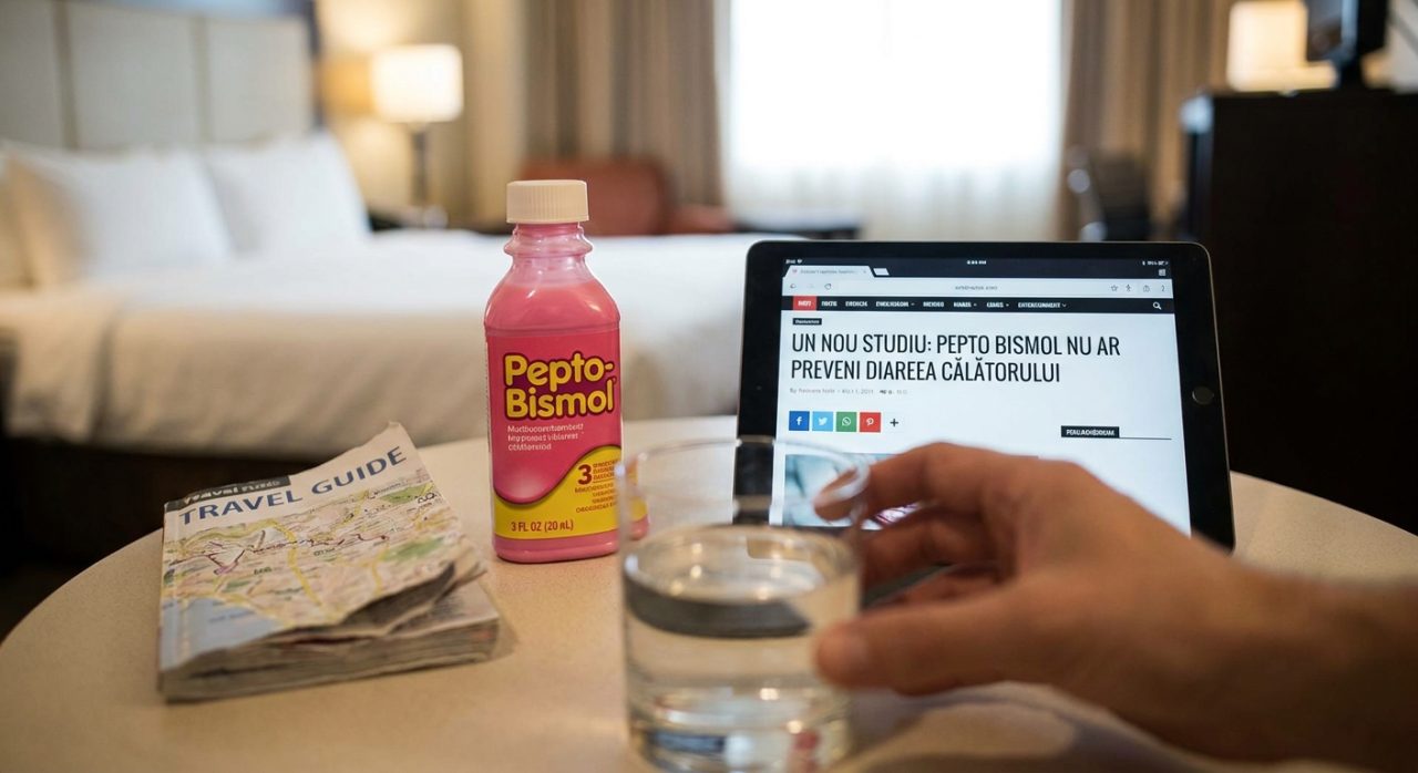 Illustration of Un nou studiu: Pepto Bismol nu ar preveni diareea călătorului.